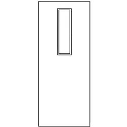 Pattern 14 - 30 Minute Fire Door with Glass - Oak, Walnut, Ash, Grey, White Options